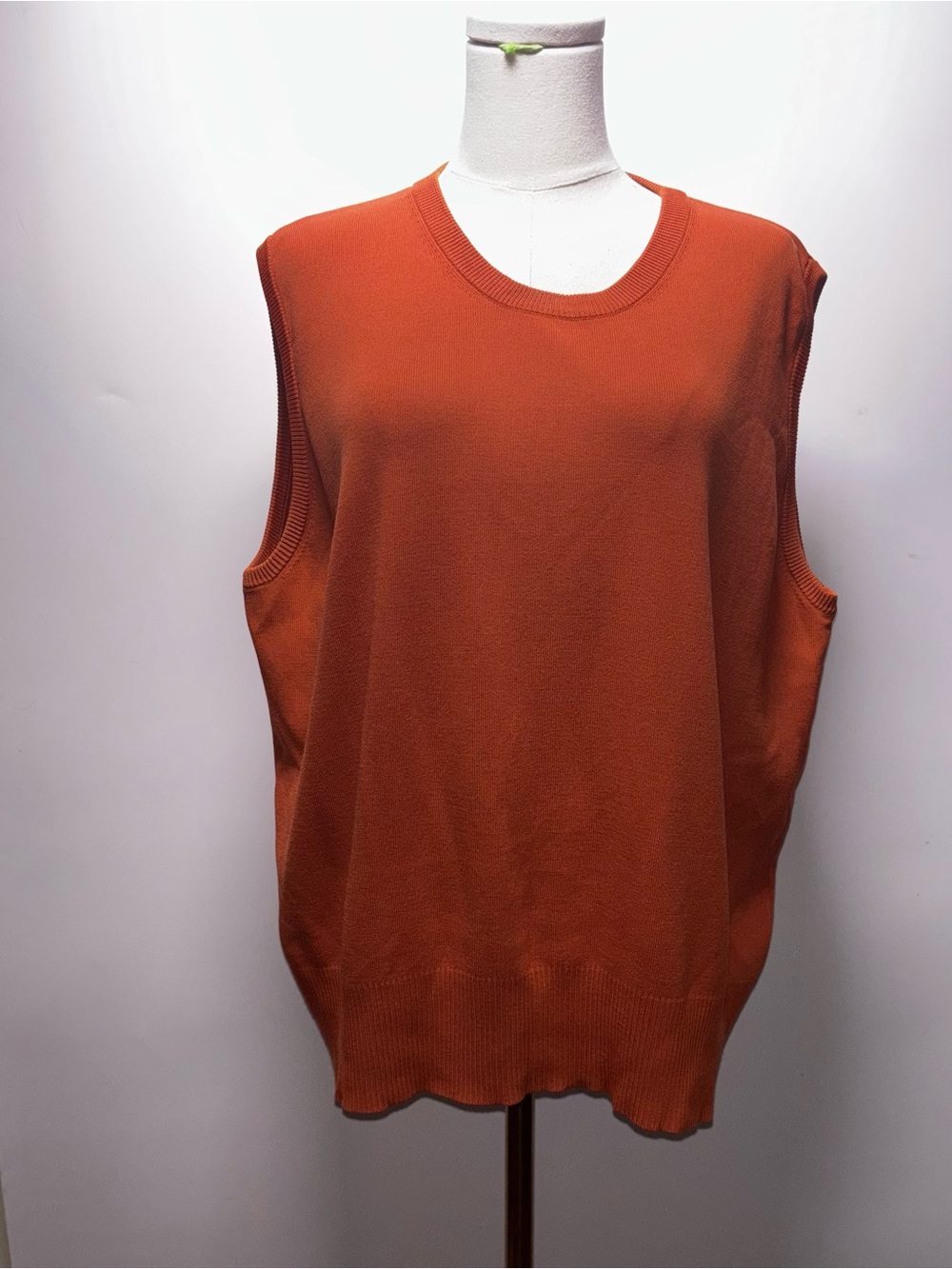 Joseph A Rib Trim Knit Sleeveless Shell Top Size 3X